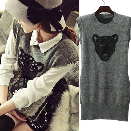2013 sheep sweater vest diamond blingbling long design sweater