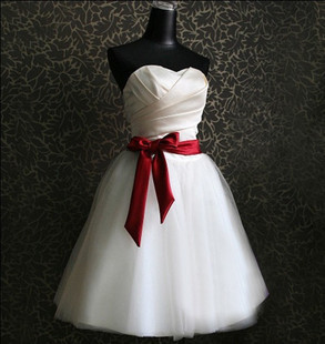 2013 Short Bridesmaid Dress Formal White Sweetheart A Line Short Mini Sleeveless Cheap Dresses