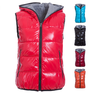 2013 slim glossy candy color down cotton vest woman female