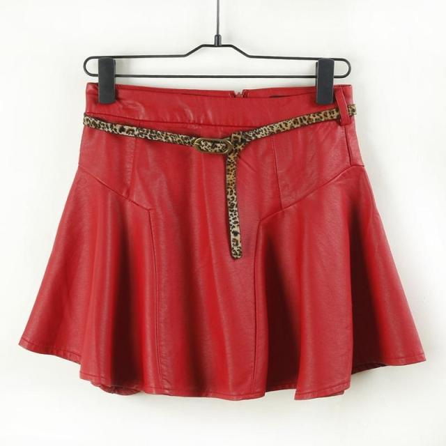 2013 slim PU skirt slim hip bust skirt leather short skirt women skirt