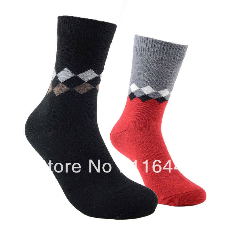 2013 socks for lover very comfortable men and women diamond pattern wool winter socks