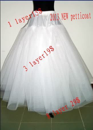 2013 Sophisticated Noble Fashion  Wedding Dresses Bridal Gowns A Line petticoat 1layer More length need to customize!