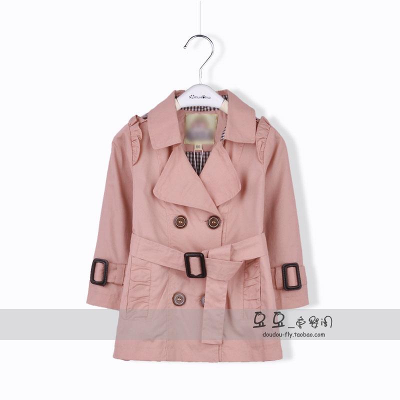 2013 spring and autumn clothing female child trench outerwear double breasted overcoat gentlewomen princess top