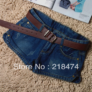 2013 spring and autumn denim shorts female jeans female boot cut jeans shorts