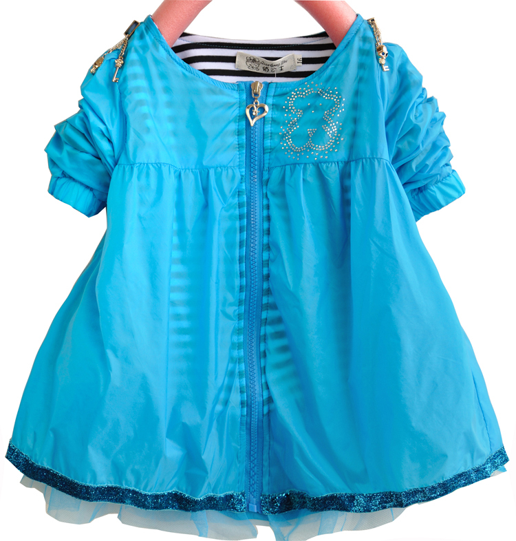 2013 spring and autumn female child outerwear princess small trench child outerwear cardigan sun protection clothing children's
