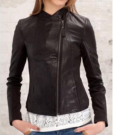 2013 spring and autumn new arrival fashion women's brief vintage side zipper leather clothing coat women's black brown