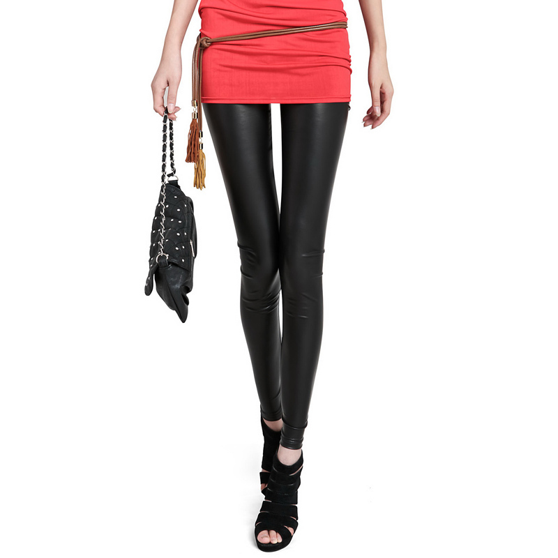 2013 spring and autumn new arrival women's dull faux leather pants autumn legging 2 vq048