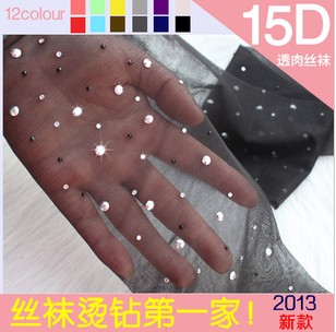 2013 Spring and Autumn new candy-colored hot drill drill flash pantyhose