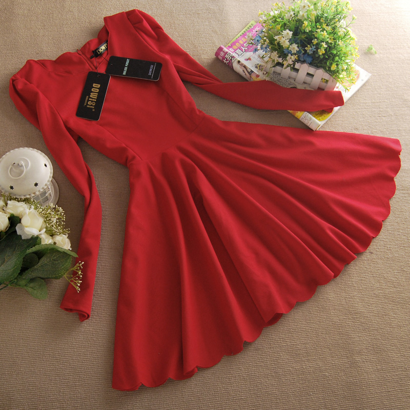 2013 spring and autumn skirt women's basic autumn new arrival autumn one-piece dress