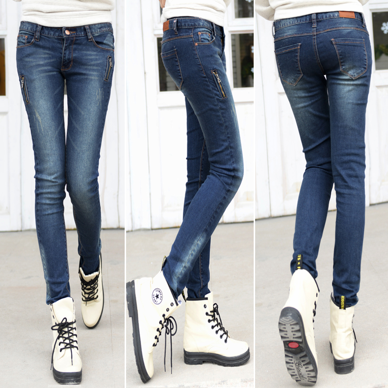 2013 spring and autumn slim skinny long jeans trousers fashion female denim pants
