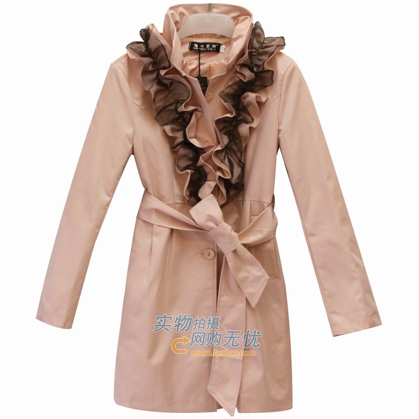 2013 spring and autumn women's boutique slim trench women's sweet elegant outerwear 4