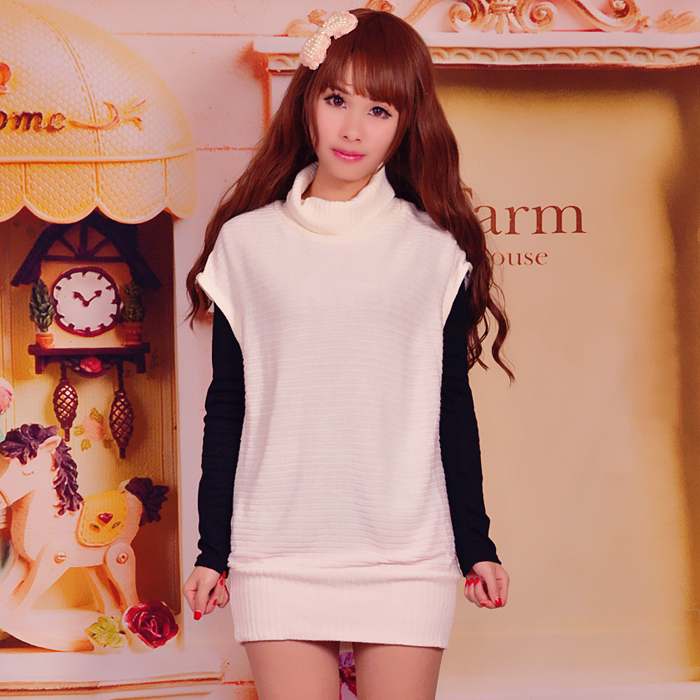2013 spring and autumn women's length sleeve turtleneck sweater casual loose pullover sweater