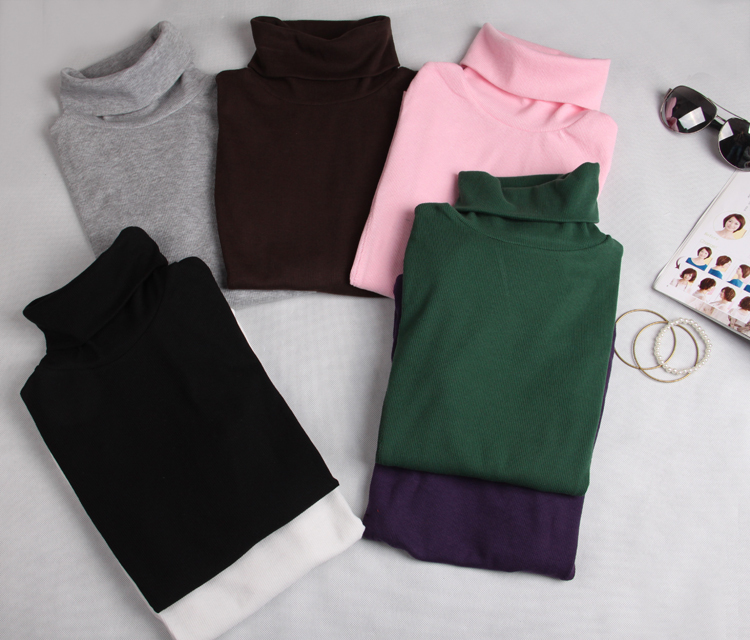 2013 spring and autumn women's long-sleeve basic shirt female turtleneck long-sleeve basic shirt slim medium-long