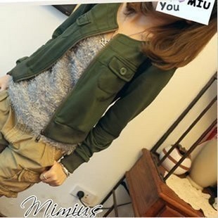 2013 spring and autumn women's new arrival slim o-neck jacket outerwear casual cardigan short jacket