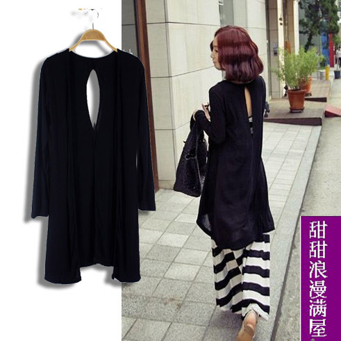 2013 spring and autumn women's super 131008 all-match racerback sunscreen long design coat