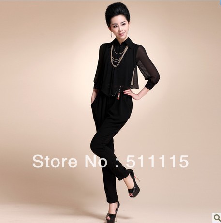 2013 spring and summer fashion Chiffon Sleeve the new Slim was thin piece pants harem pants