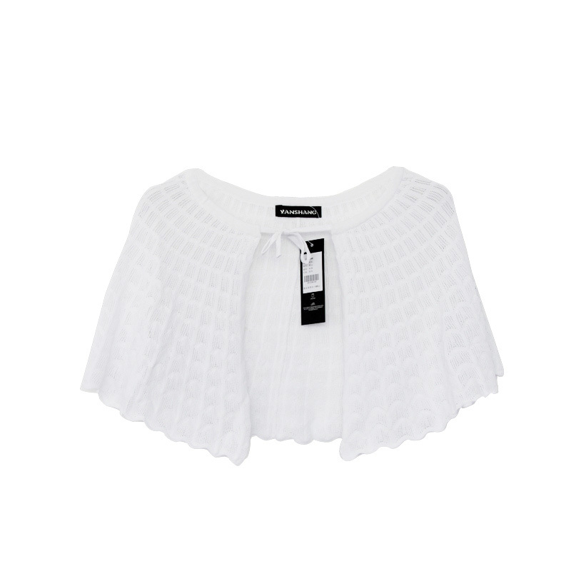 2013 spring and summer fashion cutout wool knitted sweater cloak small cape solid color