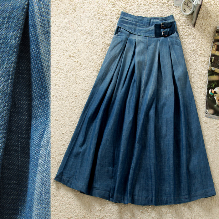 2013 spring and summer fashion perfect elastic waist leather buckle on wearing white long design 16b358 bust skirt