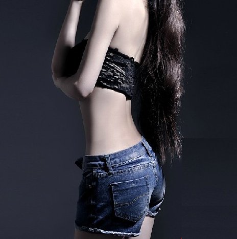 2013 spring and summer new arrival casual women's summer roll-up hem slim low-waist denim jean shorts WS1040
