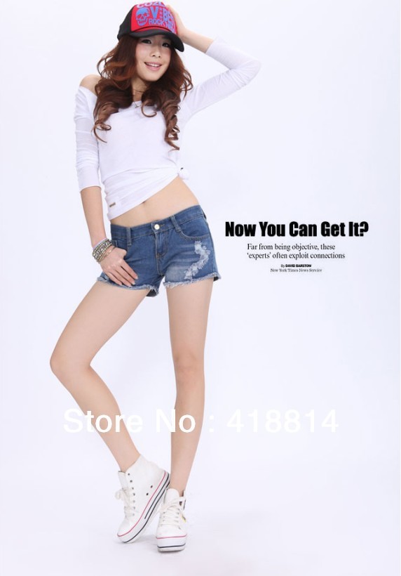 2013 spring and summer new Korean short denim shorts shorts