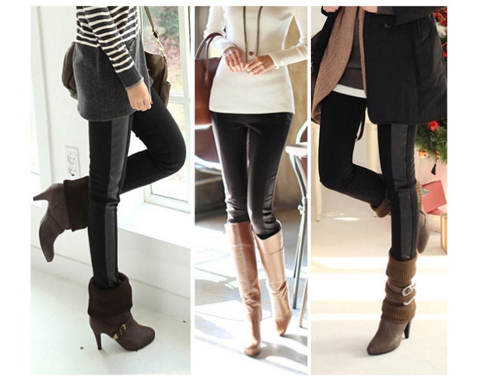 2013 spring and summer plus size legging trousers fashion slim pencil pants 100% cotton high quality faux leather