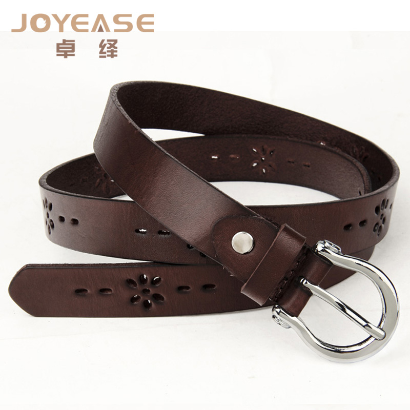 2013 spring and summer silver pin buckle first layer of cowhide women's strap decoration jeans belt genuine leather