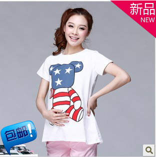 2013 spring and summer spring and summer t-shirt maternity short-sleeve T-shirt loose casual short-sleeve s113
