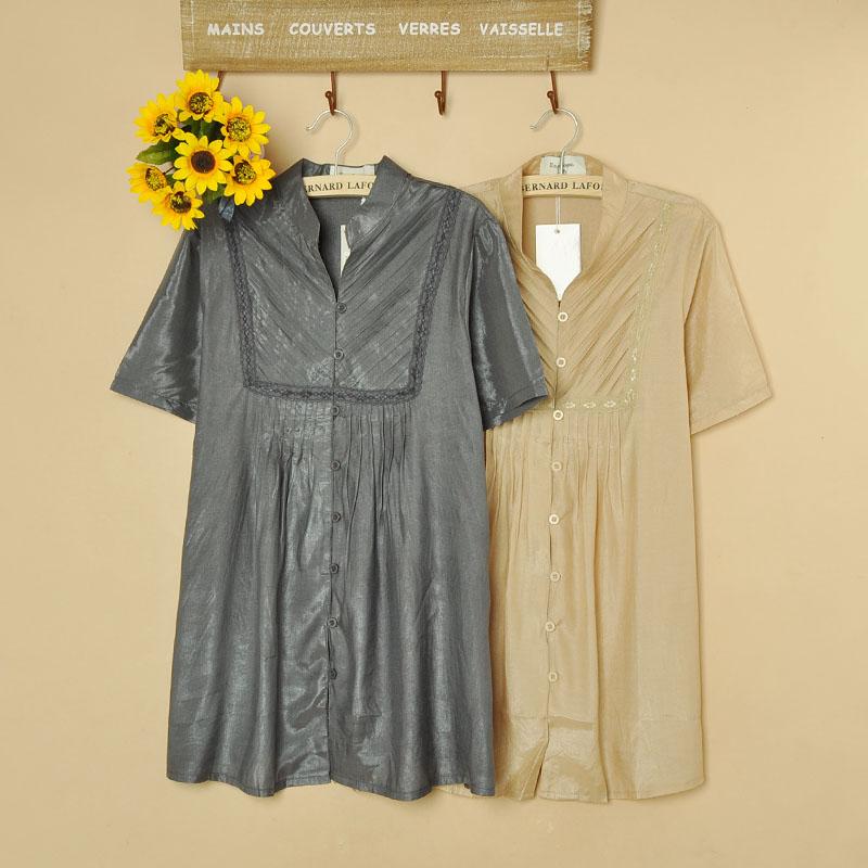2013 spring and summer women's short-sleeve shirt shirt plus size 2p4c (WC001)