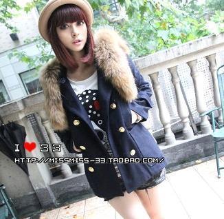 2013 spring autumn and winter women plus size double breasted overcoat thermal thickening cardigan woolen trench outerwear