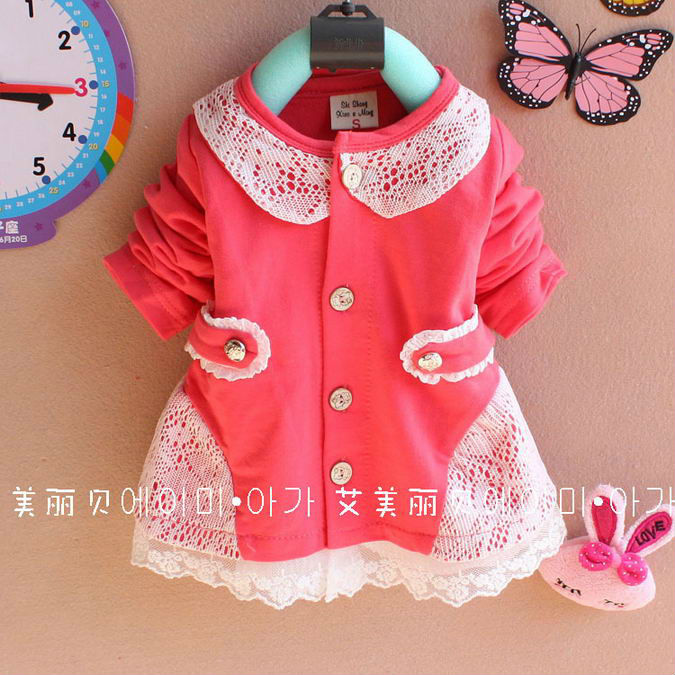 2013 Spring Autumn Chinese stye Lace Hollow Out Design Children's Clothing girl's Full sleeve Coat Blouses Shirts Cardigan