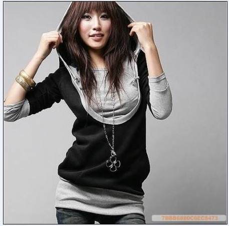 2013 Spring, Autumn, Winter new arrival Korea Women's Fashion Long Sleeve shirt Cotton Tops Hoodie Coat 2312