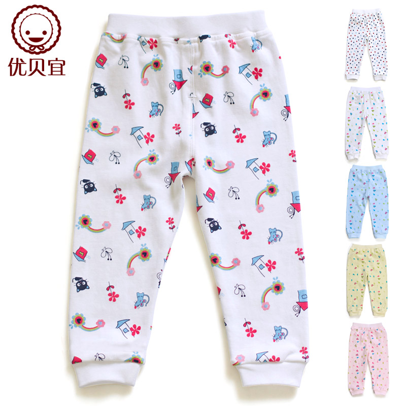 2013 spring baby 100% cotton trousers child cartoon trousers at home long johns 2304