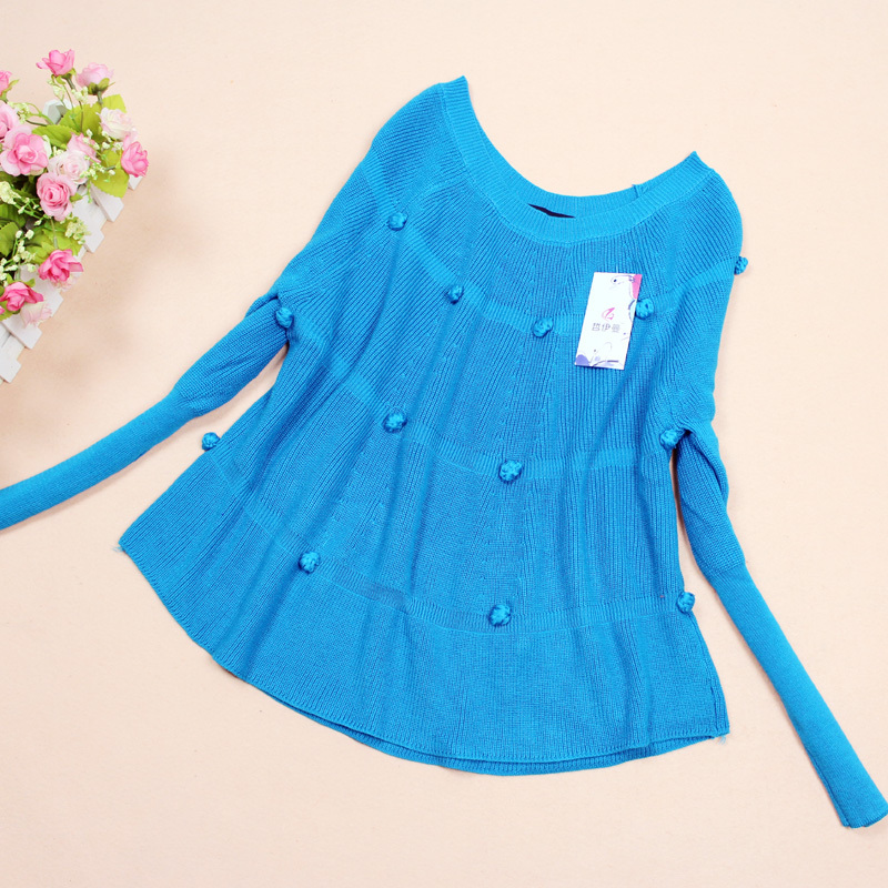 2013 spring basic shirt loose batwing sleeve sweater thickening sphere