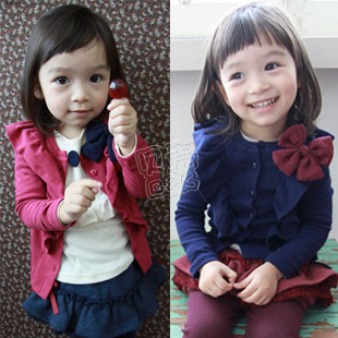 2013 spring big flower girls clothing baby child cardigan wt-1005 free shipping