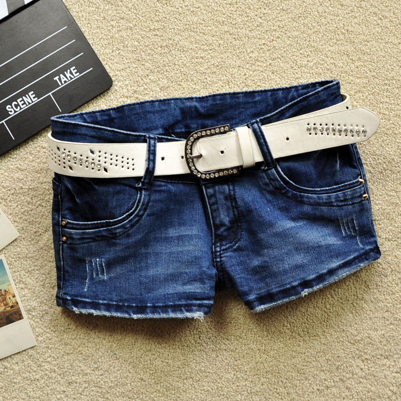 2013 spring brief denim shorts low-waist dark color elastic jeans boot cut jeans