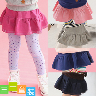 2013 spring candy color ruffle child baby girls clothing short skirt bust skirt 5189