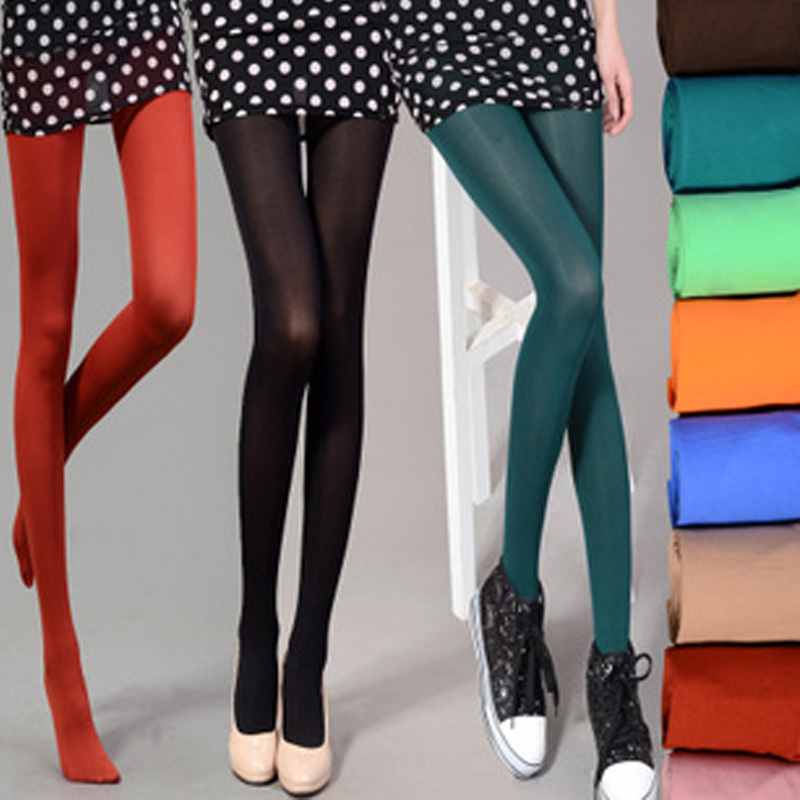 2013 spring casual all-match one piece pants stockings thin candy color socks sexy pants female