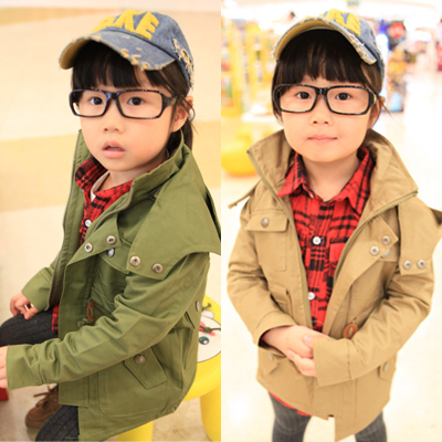 2013 spring casual baby child girls clothing outerwear trench overcoat 3724