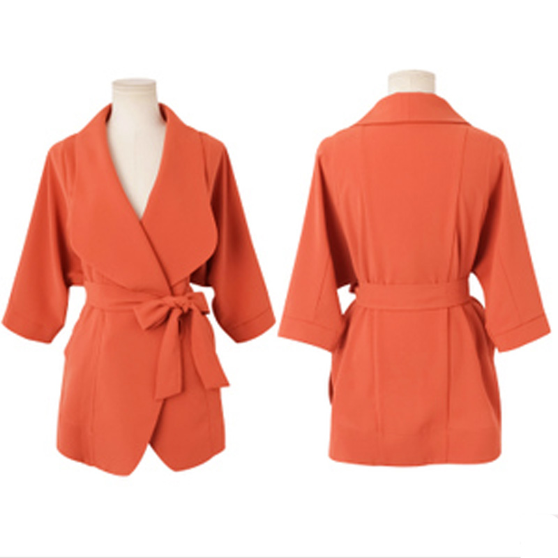 2013 spring casual loose three quarter sleeve trench female plus size batwing sleeve fashion cloak outerwear