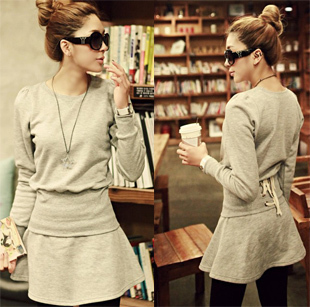 2013 spring casual set long-sleeve sweatshirt set sports set dress twinset high waist skirt ,free shipping