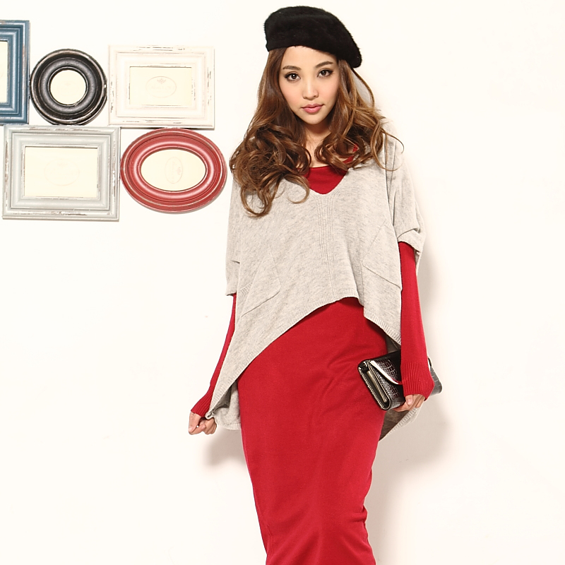 2013 spring casual solid color long after short sleeveless sweater shirt