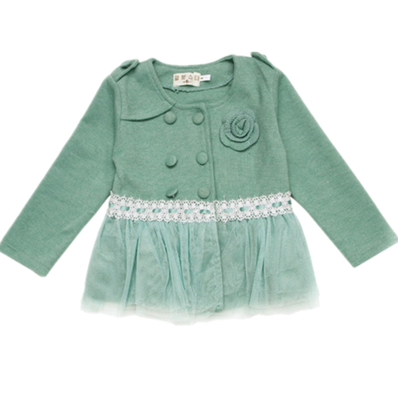 2013 spring child baby girls clothing 100% cotton coat overcoat Women trench dress clothes
