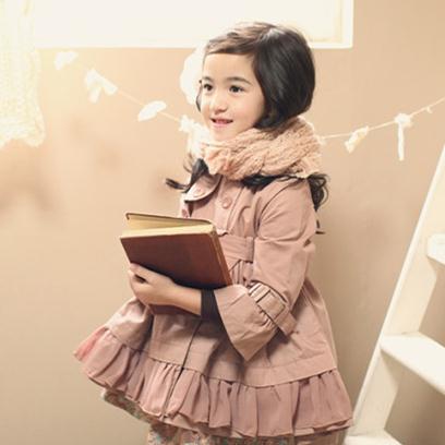 2013 spring child children's clothing female child trench outerwear tiebelt patchwork double breasted overcoat medium