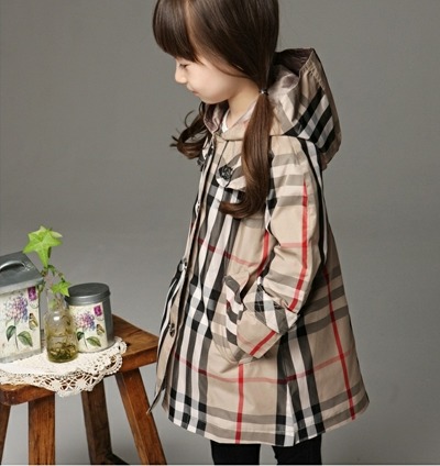 2013 spring child female child medium-long outerwear overcoat trench