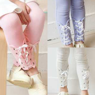 2013 spring children's clothing fashion lacing baby child female child legging long trousers 5106