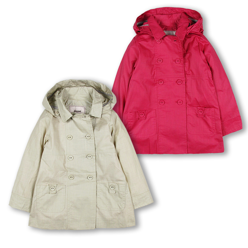 2013 spring children's clothing male female child child windproof rainproof trench outerwear autumn with a hood