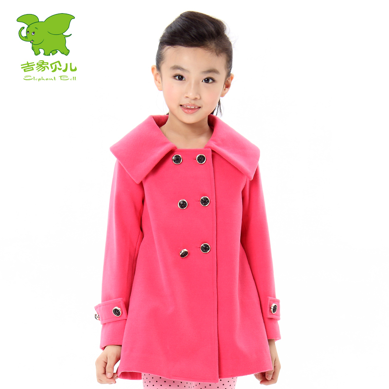 2013 spring clothing female child outerwear trench child princess wool coat