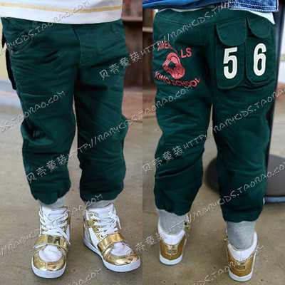 2013 spring digital 56 boys clothing girls clothing baby trousers casual pants kz-0313