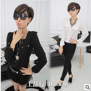 2013 spring fashion all-match chiffon shirt