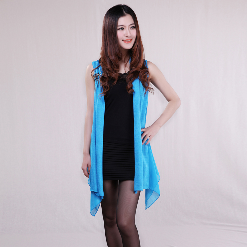 2013 spring fashion cardigan sleeveless outerwear cape